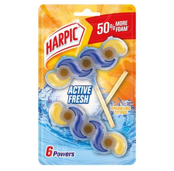 WC seep, Harpic Sparkling Citrus Duo, 70g
