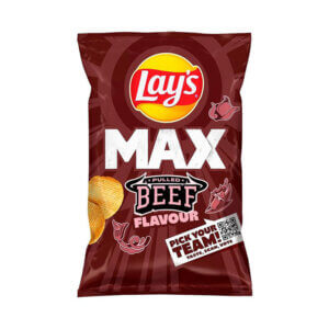 LAY'S MAX Rebitud loomaliha maitselised sakilised kartulikrõpsud 120g