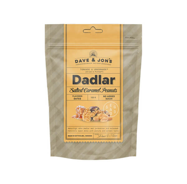 Dave & Jon’s maitsestatud datlid “Salted Caramel Peanuts” 125g