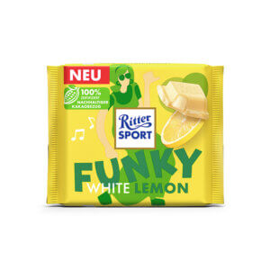 Ritter Sport valge šokolaad sidrunikreemi täidisega 100g
