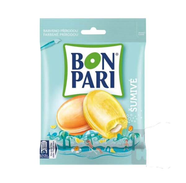 Bon Pari puuviljamaitselised kihiseva täidisega klaaskompvekid 80g
