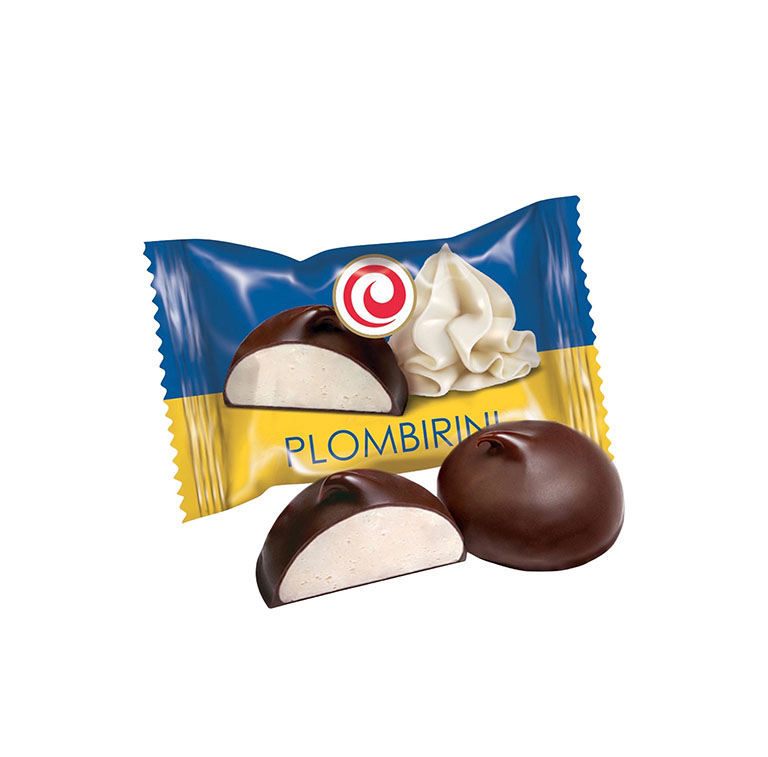 Glasuuritud sufleekompvekid "PLOMBIRINI" Eskimo-jäätise maitsega 400g