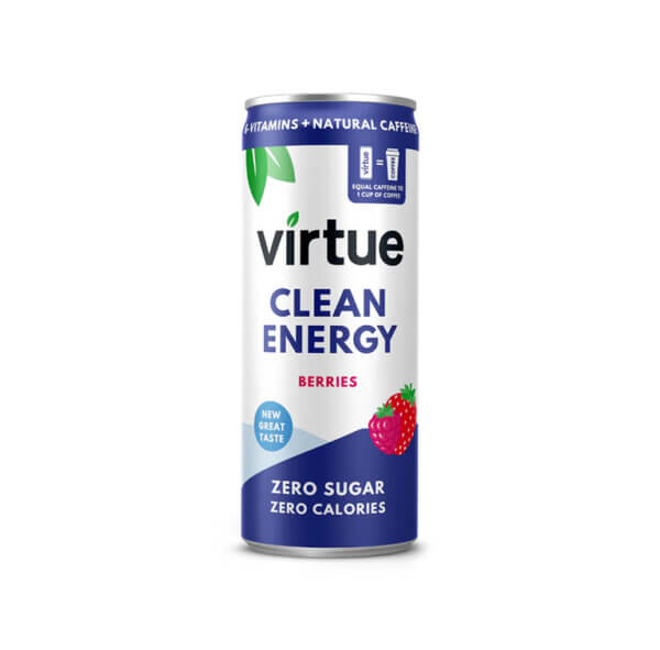 VIRTUE Clean Energy energetiskais dzēriens ogu garšā 250ml