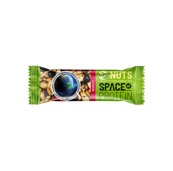 Space Protein VEGAN BERRIES pähklite ja marjadega proteiinibatoon 40g