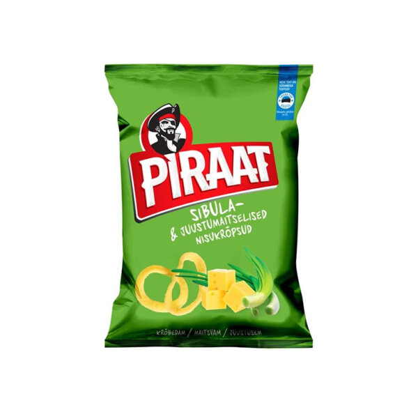 Nisukrõpsud PIRAAT Sibula- ja juustumaitselised 150g