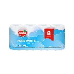 Tualettpaber Pure White Ruta 8 rulli