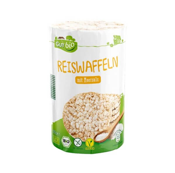 Kukurūzas vafeles ar jūras sāli, GUTBIO, 130 g