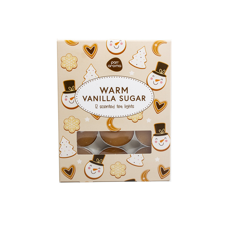 Teeküünal Pan Aroma Lumememm WARM VANILLA SUGAR 12tk 3h