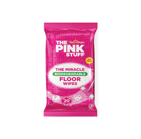 Bioloģiski noārdāmi mitrie salvetes Floor The Pink Stuff 20 gab.