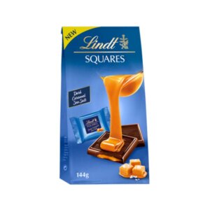 Tumeda šokolaadi ruudud soolakaramelliga, LINDT, 144 g