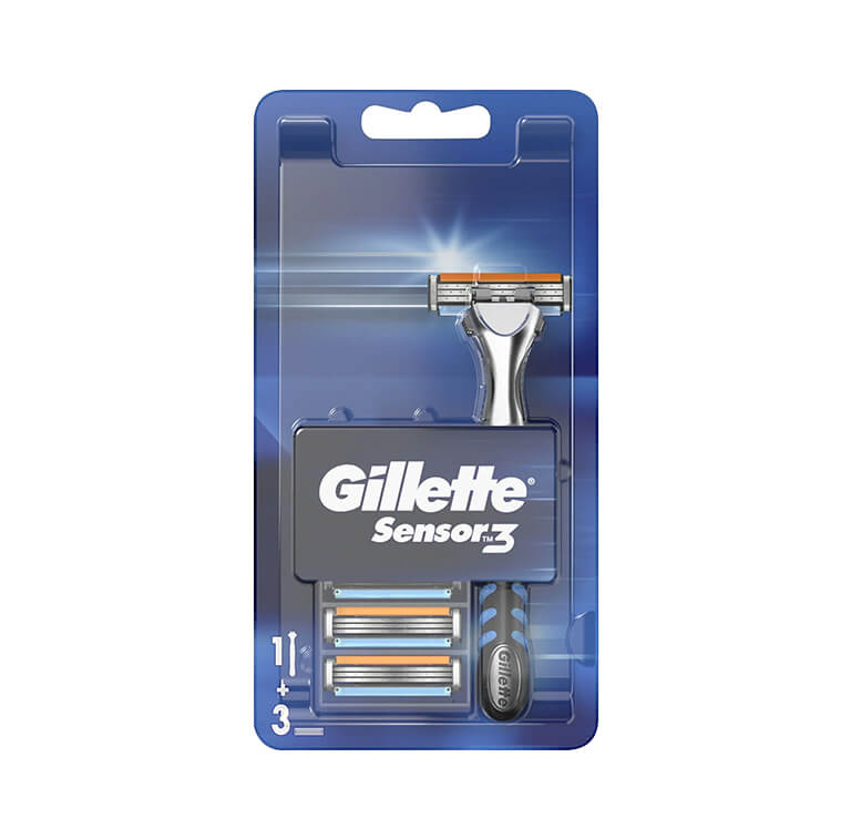 Raseerija GILLETTE Sensor 3 Plus Comfort + varuterad 3tk