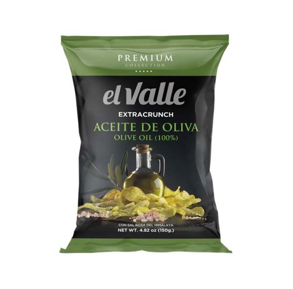 Kartupeļu čipsi Ekstra Vērts olīveļļa un Himalaju sāls, EL VALLE 150 g
