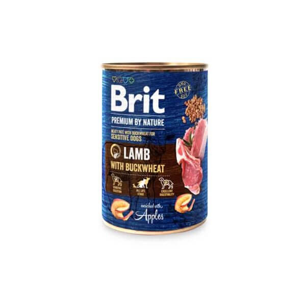 Suņu barība Brit Premium by Nature Aitas un griķi suņiem 400g