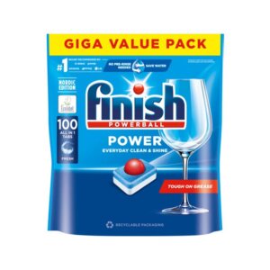 Nõudepesumasinakapslid All in One Power, FINISH, 100 tk