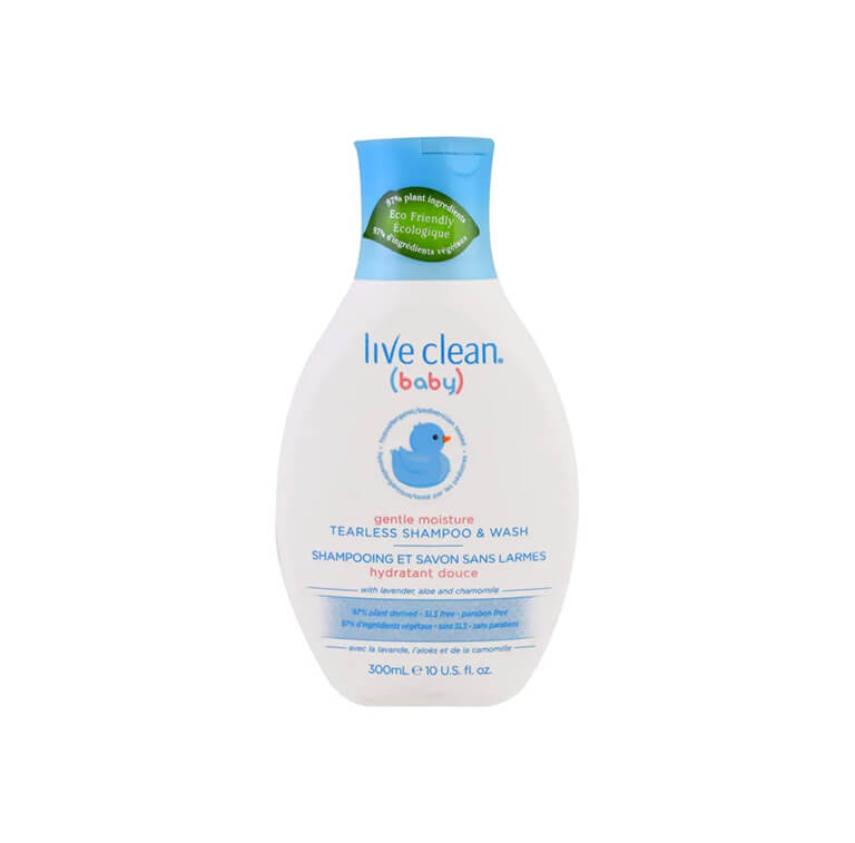Beebi šampoon ja dušigeel, šampoon ja pesu, Live Clean, 300 ml