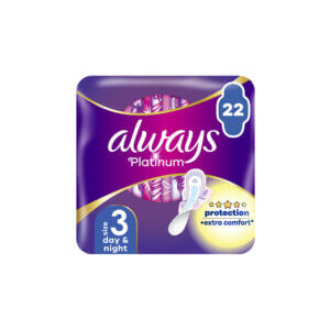 Hügieenisidemed Always Platinum S3 Tiibadega, Day & Night, 22 tk