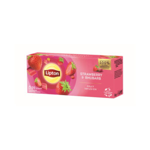 Puuviljatee LIPTON maasika-rabarberi 20x1,6g