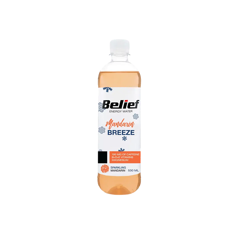 Gaseeritud Mandariinimaitseline Madala Kalorsusega Jook BELIEF 530ml