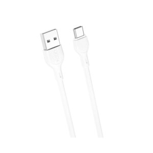 Kaabel USB / USB-C, XO, 1m, 2.1A, valge
