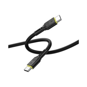 Kaabel kiirlaadimine USB-C / USB-C, WIWU, 1,2m, 60W, must