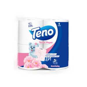 Tualettpaber TENO 4 rulli 3 kihiline